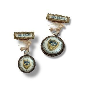 Vintage 1903 Delegate 38th Annual Session Fragile Medal Pin Badge
